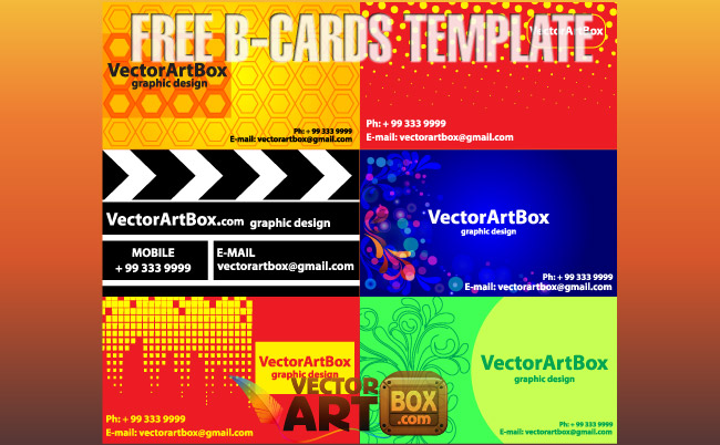 free vector Free B-cards Template