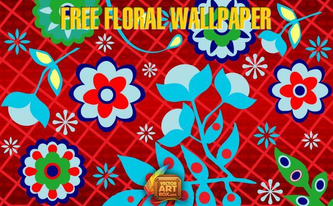 free vector Free Floral Wallpaper