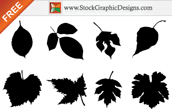 free vector Free Leaf Silhouettes Vector  Set