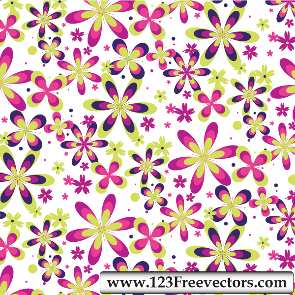 free vector Free Seamless Flower Pattern