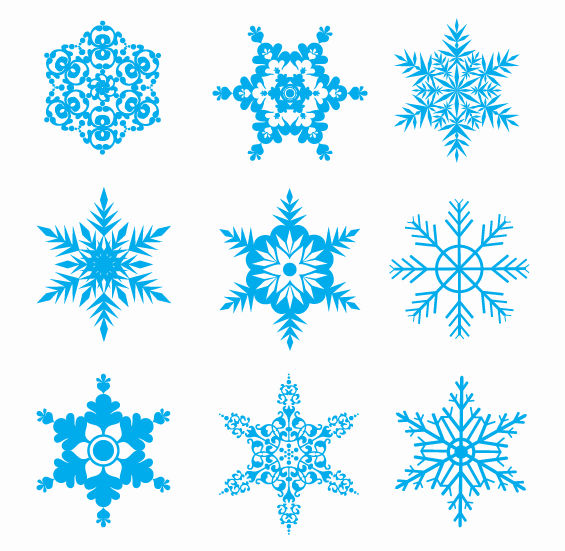 Free Snowflakes Set (7556) Free EPS Download / 4 Vector