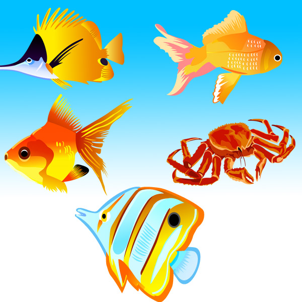 free vector Free Vector Fish Icons