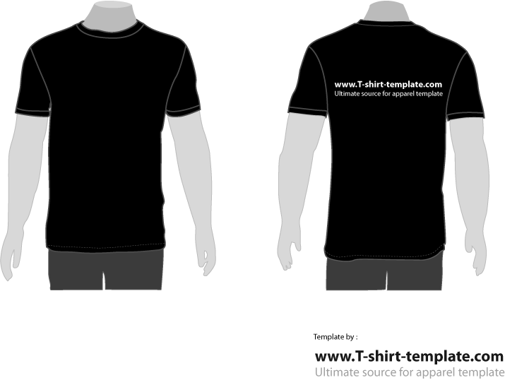 free vector Free Vector Moder T-shirt Template Front & Back