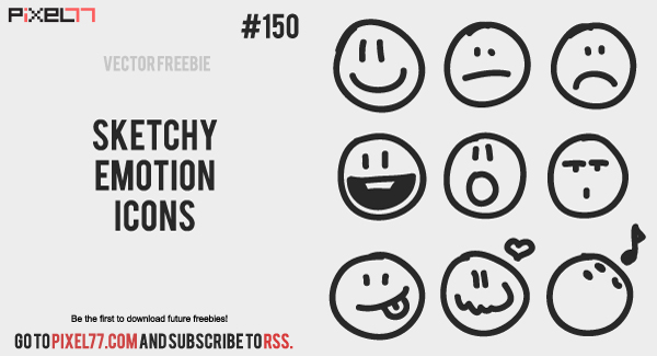free vector Free Vector of the Day #150: Sketchy Emotion Icons