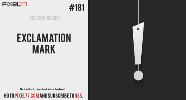 free vector Free Vector of the Day #181: Exclamation Mark