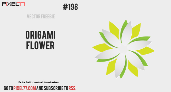 free vector Free Vector of the Day #198: Origami Flower