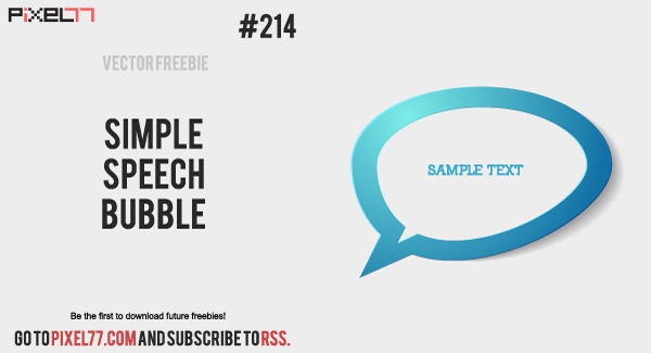 free vector Free Vector of the Day #214: Simple Chat Bubble
