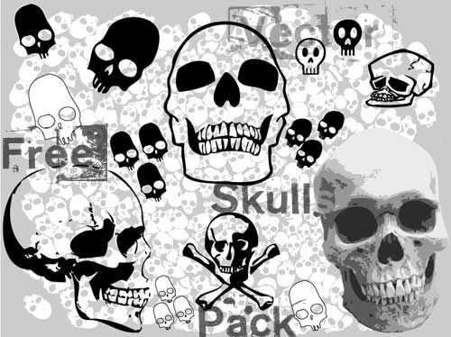 free vector Free Vector Skulls Pack