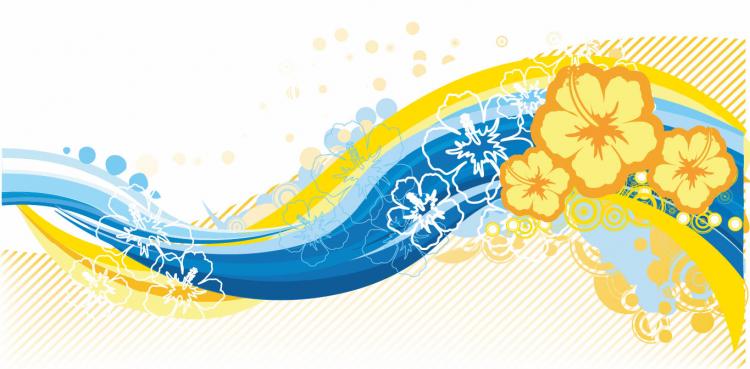 Download Free Wave Curve Floral Graphic (26502) Free AI Download / 4 Vector