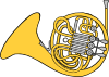 French Horn clip art (114156) Free SVG Download / 4 Vector