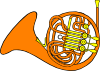free vector French Horn clip art