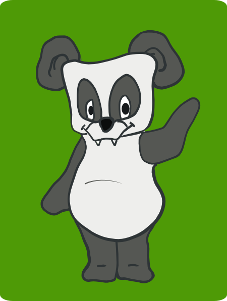 free vector Friendly Panda clip art