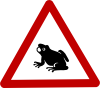 free vector Frog Cautio Sign clip art