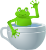 free vector Frog In Tea Cup clip art