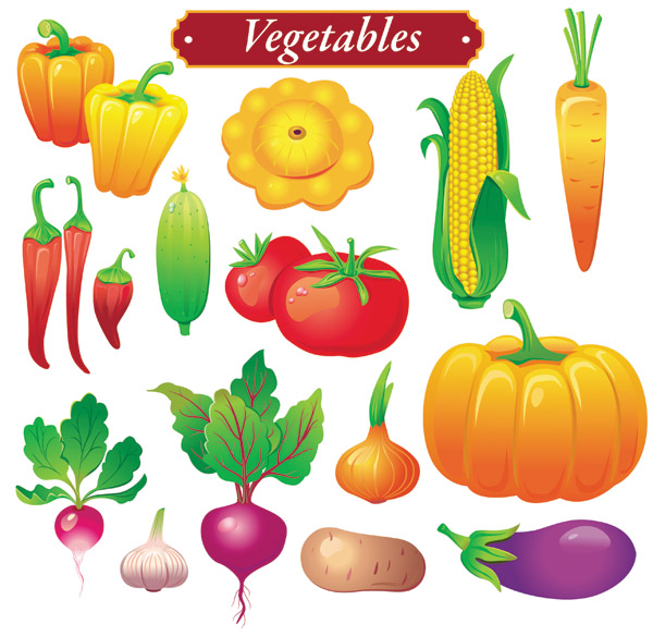 free vector Fruits and vegetables vector