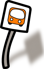 free vector Funny Bus Stop clip art