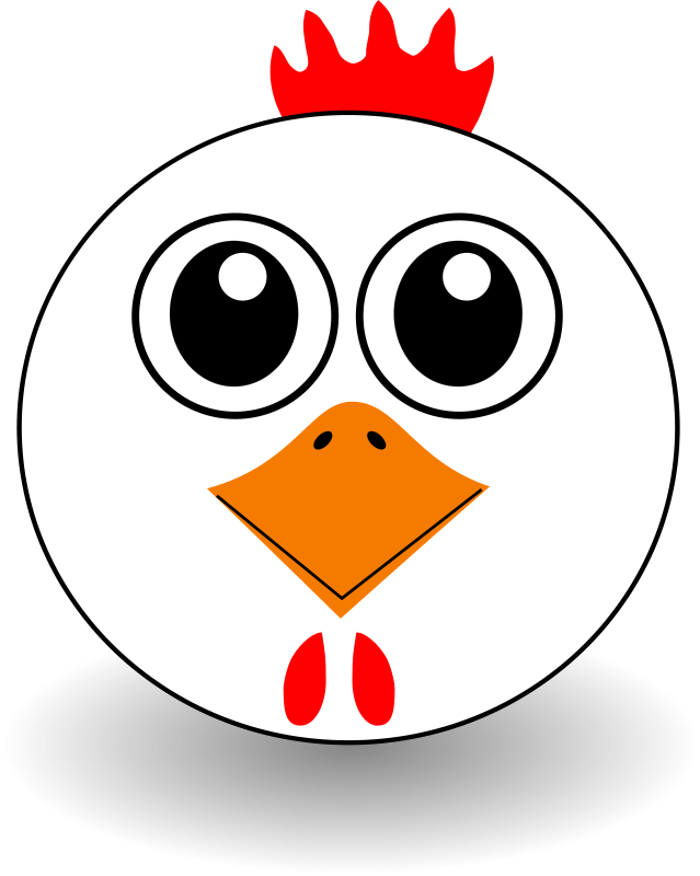 free vector Funny Chicken Face Cartoon