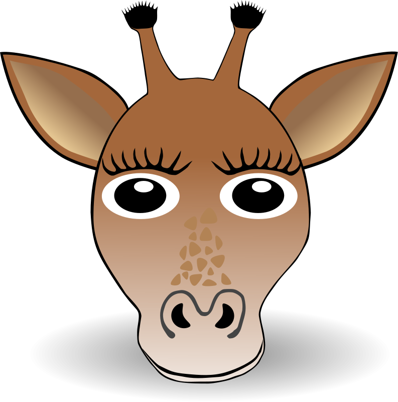 Download Funny Giraffe Face Cartoon (102860) Free SVG Download / 4 ...