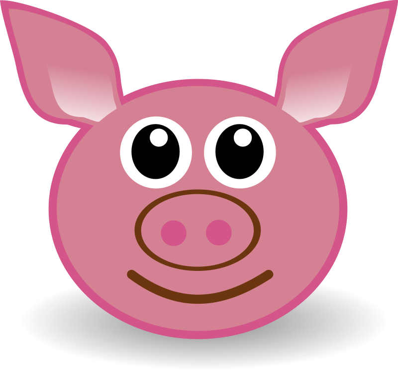 free vector Funny piggy face