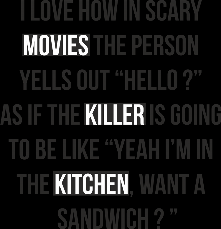 free vector Funny T-Shirt: Movies, Killer, Kitchen