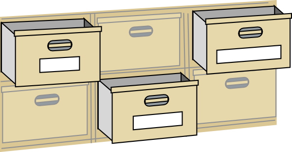 free vector Furniture File Cabinet Drawers clip art