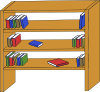 free vector Furniture Library Shelves Books clip art