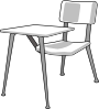 free vector Furniture School Desk clip art