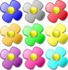 free vector Game Marbles Flowers clip art