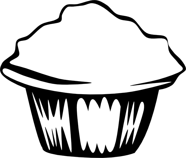 free vector Generic Muffin (b And W) clip art