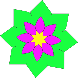 free vector Geometric Flower Shape clip art