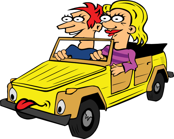 Download Girl And Boy Driving Car Cartoon clip art (106230) Free SVG Download / 4 Vector