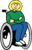 free vector Girl In Wheelchair clip art