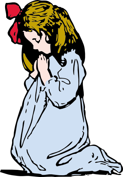 free vector Girl Praying clip art