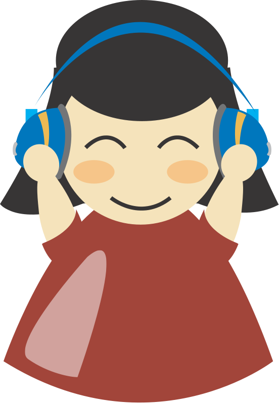 free vector Girl with headphone4