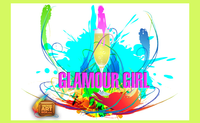 free vector Glamour Girl