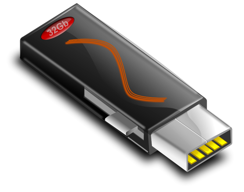 free vector Glossy USB Stick