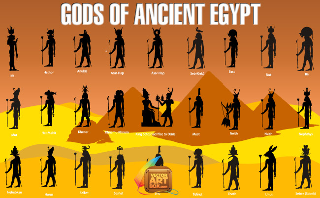 Gods Of Ancient Egypt 9557 Free AI Download 4 Vector