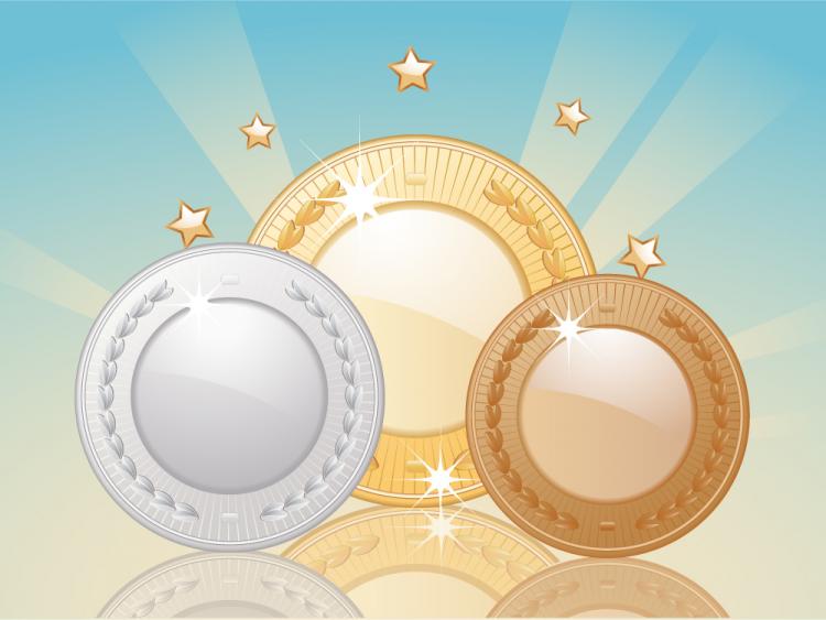 free vector Gold and silver bronze vector