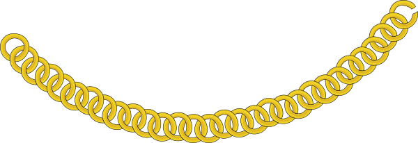 free vector Gold Chain, Curved As A Necklace clip art