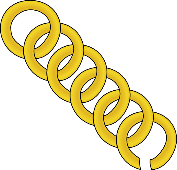 free vector Gold Chain Of Round Links clip art