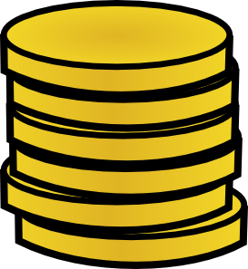 free vector Gold Coins In A Stack clip art