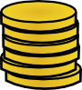 free vector Gold Coins In A Stack clip art