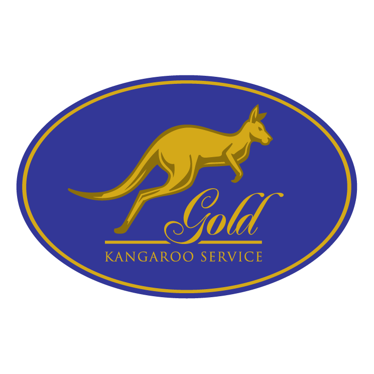 free vector Gold kangaroo service