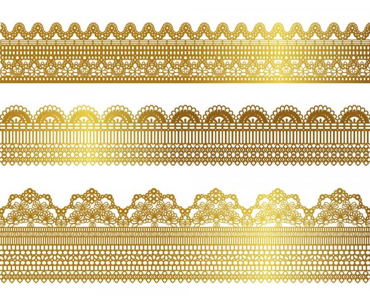 free vector Gold lace pattern 01 vector