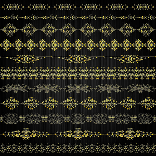 free vector Gold lace pattern 02 vector