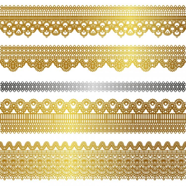 free vector Gold lace pattern 02 vector