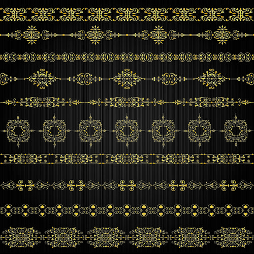 free vector Gold lace pattern 03 vector