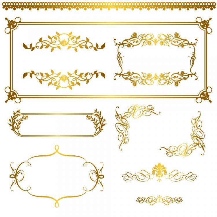 free vector Gold lace pattern 05 vector