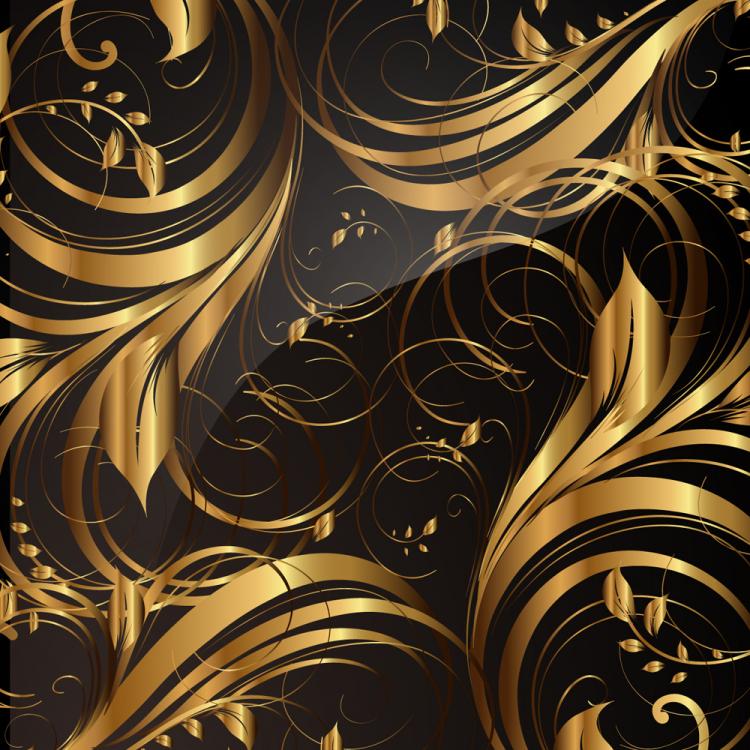 free vector Gold pattern patterns 01 vector