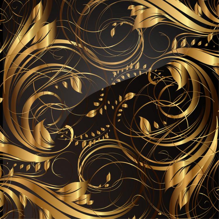 free vector Gold pattern patterns 04 vector